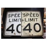 2 "Speed Limit" Signs
