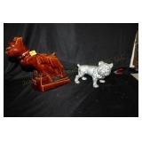 Mack Truck Planter & Cast Iron Bulldog