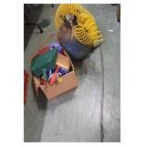 Extension Cords, Brooms, Air Tank, & More