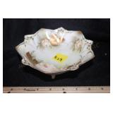 RS Prussia Red Mark Hand Painted Footed Bowl