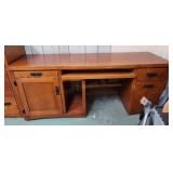 Desk on Wheels w/ Keyboard Pull Out 74 x 25 x