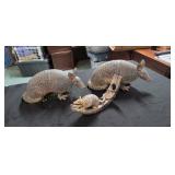 Two Tank the Armadillo Figurines and One