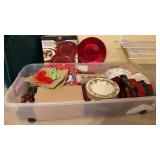 Christmas Décor & Red Chargers