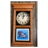 Swan Quarter Duck Clock Signed by Kent 1987