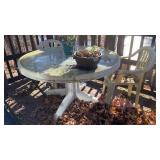 Table and Two Outdoor Chairs