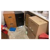 Three 2-Drawer File Cabinets no keys