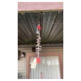 Windchimes, Welcome Plaque, and Birdhouse