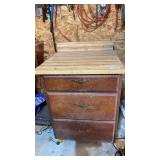 Three Drawer Cabinet w/ Contents 25 x 25 x 39