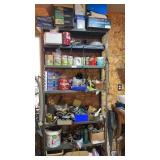 Metal Shelf 36 x 12 x 85 and Contents