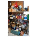 Metal Shelf 48 x 19 x 61 and Contents