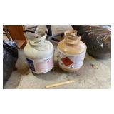 One Full Propane Tank and One Empty Propane Tank