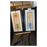 Two Framed Prints 10x19 (One Frame Has Damage)