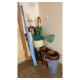 Umbrella Stand & Umbrellas