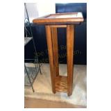 Tile Top Fern Stand w/ Broken Tile 11x11x28.5