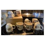 Eight Pfaltzgraff Mugs