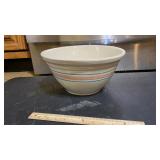 Pink & Blue Banded Stoneware Bowl