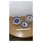 Boleslawiec Hand-Made in Poland Pie Plate & Eight