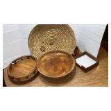 Wood & Wicker Serving Ware