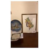 Christmas Plate & Bird Print