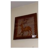 Wood Carve Deer Plaque