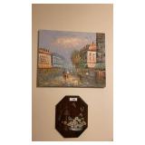 Oil on Canvas, Hand Painted Plaque, Wall Décor