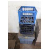 Two Plastic Milk Crates & Rubbermaid File Storage