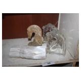 Bookends & Petrified Wood