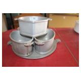 Aluminum Guardian Serving Set Note: No Lids