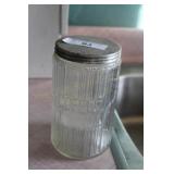 Coffee Jar w/ Lid Note: Small Crack at the Top