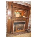 Oak Fireplace Mantle 60x11x87 Opening 41.5x39.5