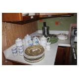 Canisters, Collector Plates, Green Depression