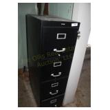 Four Drawer Cole File Cabinet w/ Key 15x28x51.5