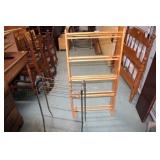 Wooden Shoe Rack & Metal Towel Rack