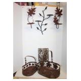 Metal Baskets & Candle Sconces