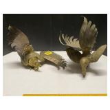 Brass Fighting Cocks Note: Wing Needs Soldered