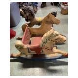 One Vintage Rocking Horse & One Vintage Horse on