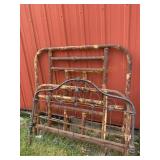Metal Bed w/ Extra Footboards: Headboard 54x52,