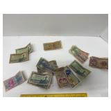 14 Piece U.S. Military Currency