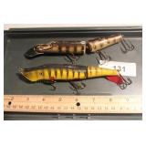 2 Wooden 7 Inch Fishing Lures