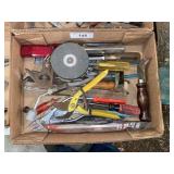 Assorted Tools: Level, Screwdrivers, Square, etc.