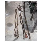 Chains w/ Hooks One 14-Foot, One 9-Foot, One