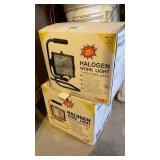 Two 500-Watt Halogen Work Lights