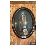 Hand Colored Photo in Bubble Glass Frame