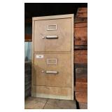 Two Drawer Metal File Cabinet 15x27x29