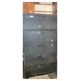 Metal Cabinet w/ Feed Sacks 36x18x65