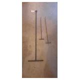 5-Foot Water Meter Tool & Two 33-Inch Fire Hooks