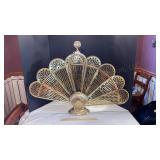 Peacock Tail Fire Screen 25-Inches Tall