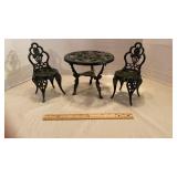 Doll Size Cast Iron Patio Set