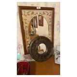 One Mirror 25 x 31 & One Mirror 19-Inch Diameter