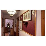 Décor & Three Framed Prints NOTE Maroon Framed